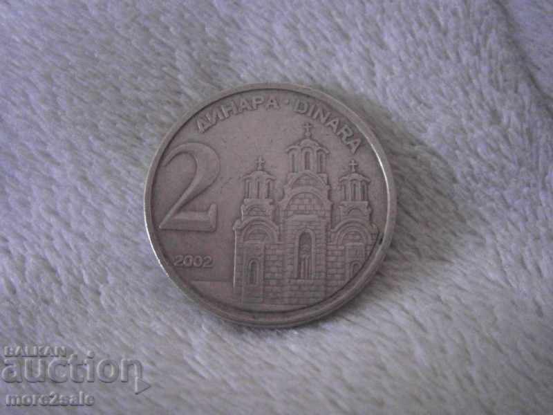 2 DENARA SERBIA 2002 MONEDA