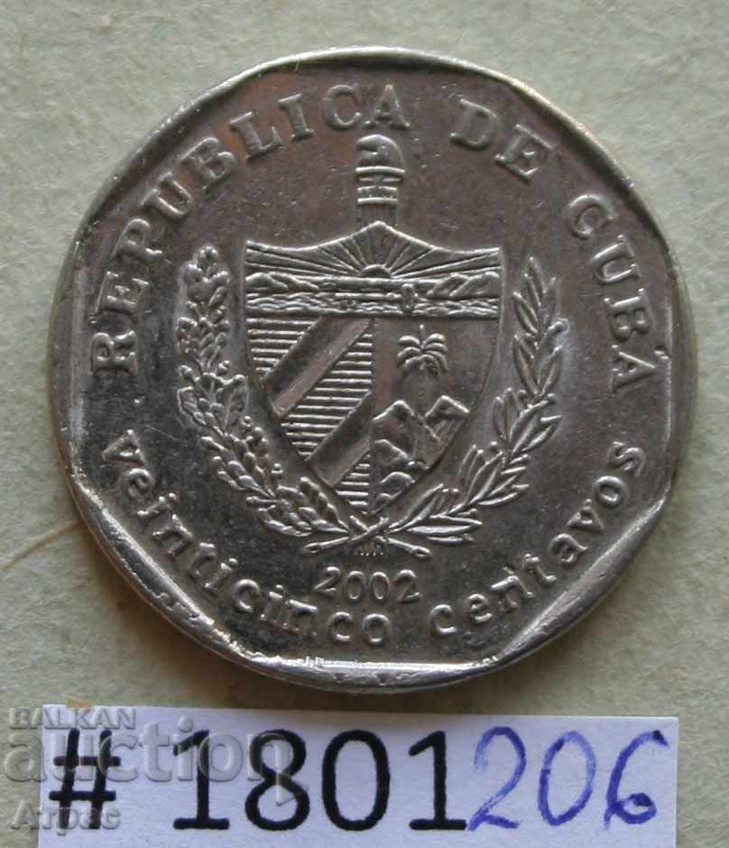 25 de cenți în 2002 Cuba cu preț € 0.41 | 0.80 BGN
