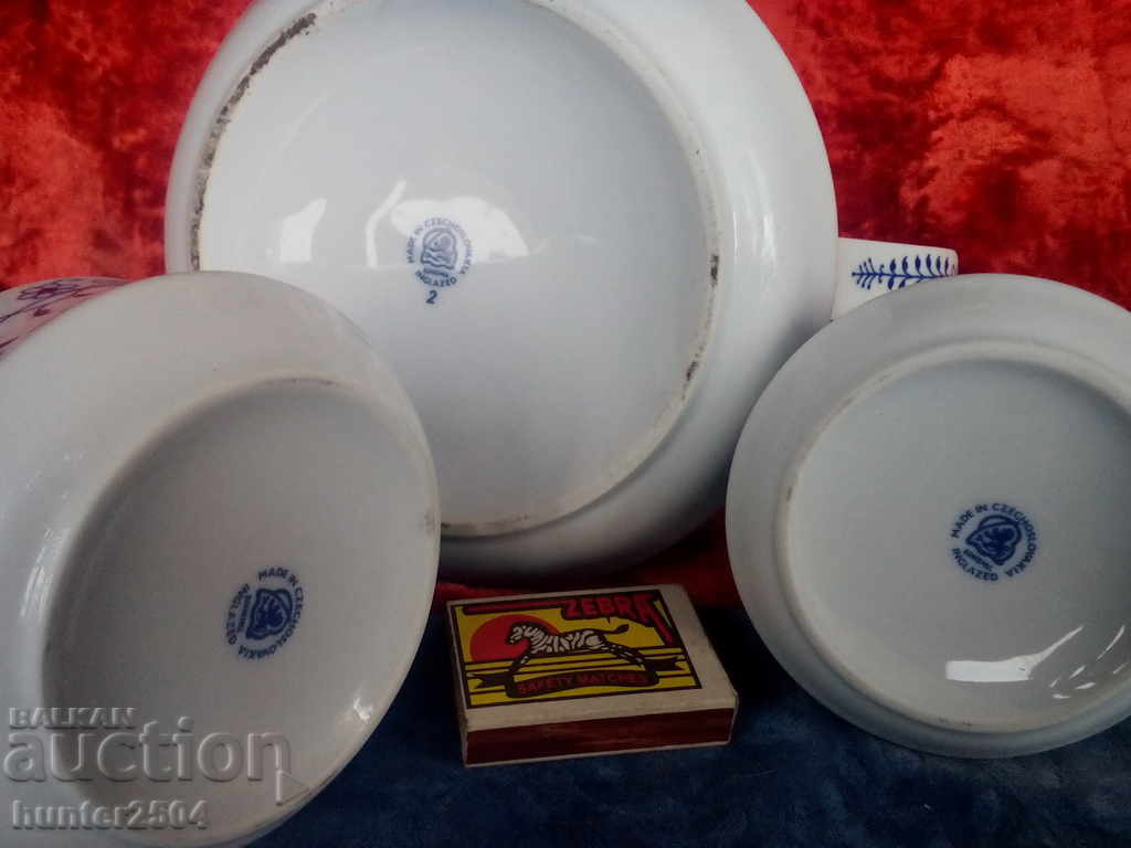 4-piece tea service, coffee BOHEMIA, Czechoslovakia.Vintage with price 49.95 BGN | € 25.54 4-piece tea service, coffee BOHEMIA, Czechoslovakia.Vintage with price 49.95 BGN | € 25.54