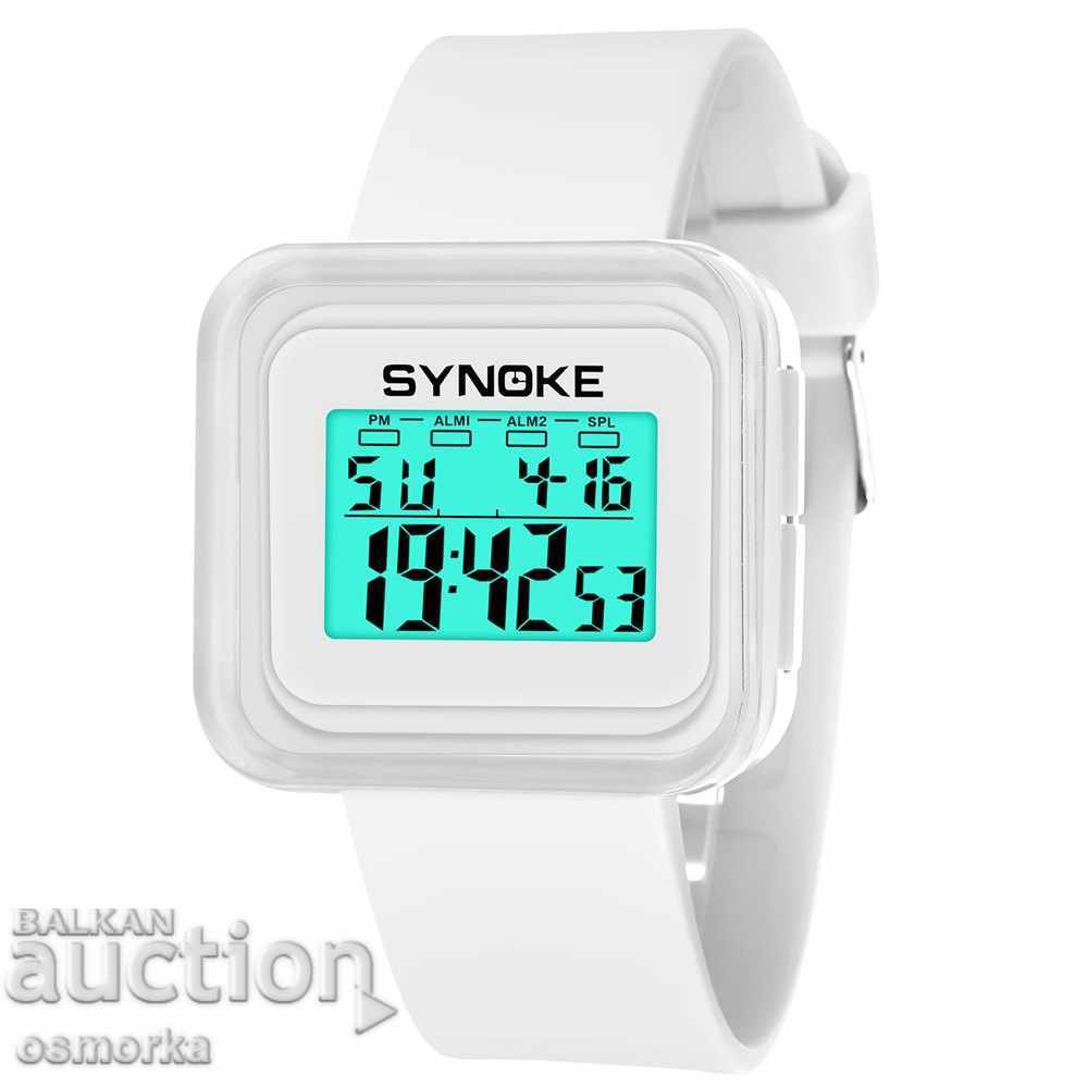 Synoke new ladies sports watch many features white with price 14.00 BGN | € 7.16 Synoke new ladies sports watch many features white with price 14.00 BGN | € 7.16