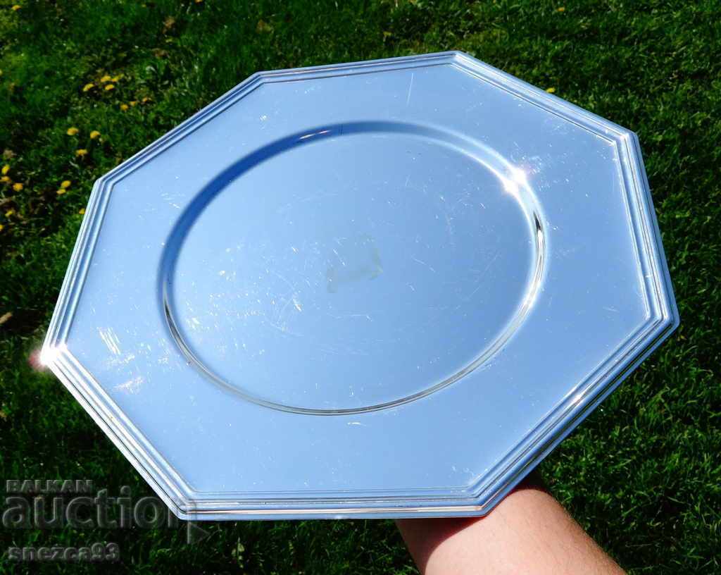 Auction Silver-plated bronze platter, WMF tray, 34 cm Auction Silver-plated bronze platter, WMF tray, 34 cm