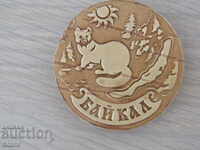 Authentic magnet from birch from Lake Baikal, Russia-series-16
