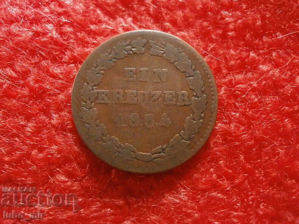 ГЕРМАНИЯ 1 КРОЙЦЕР 1834 - ХЕРЦОГСТВО НАСАУ ГЕРМАНИЯ 1 КРОЙЦЕР 1834 - ХЕРЦОГСТВО НАСАУ