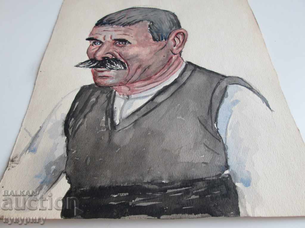 Old painting picture watercolor unsigned with price 30.00 BGN | € 15.34 Old painting picture watercolor unsigned with price 30.00 BGN | € 15.34