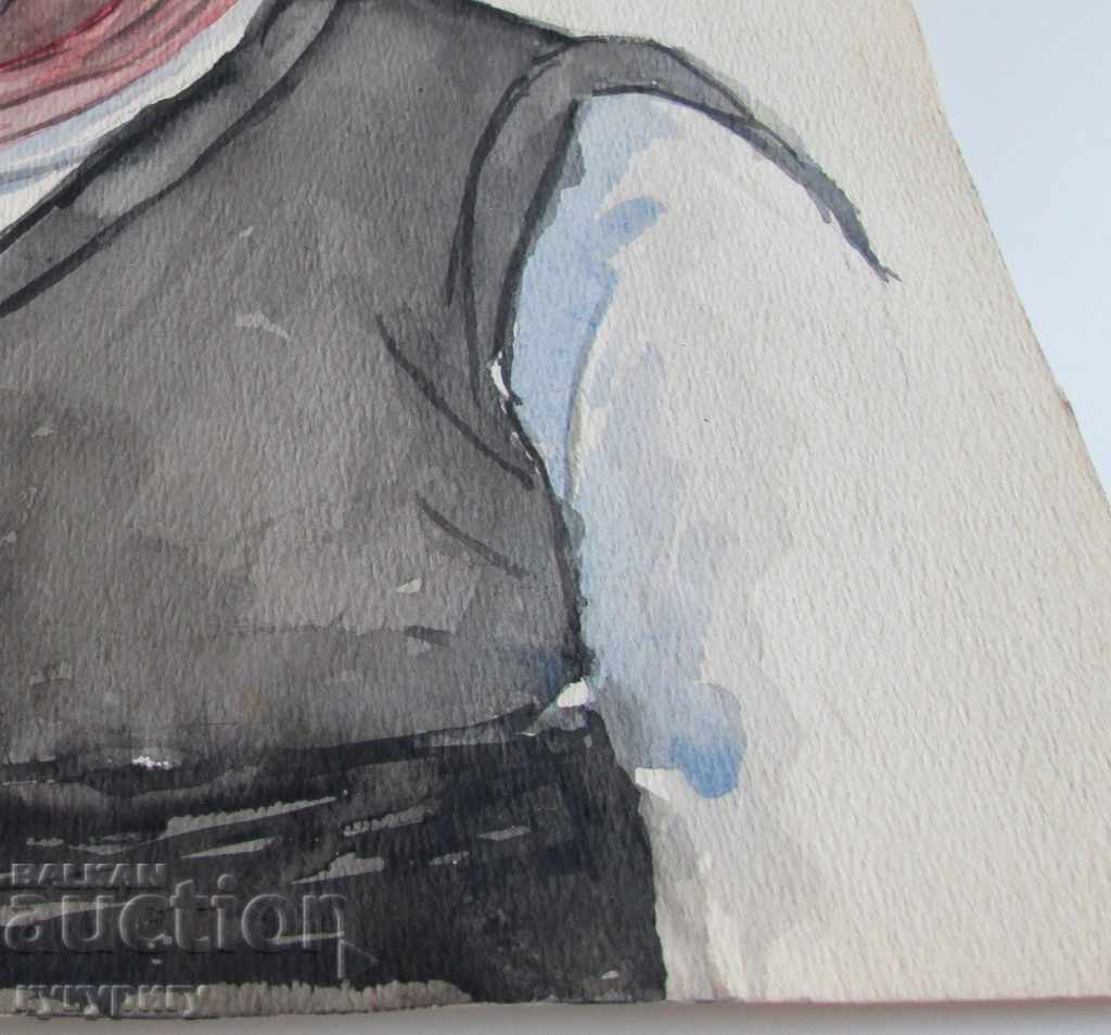 Delivery of Old painting picture watercolor unsigned Delivery of Old painting picture watercolor unsigned