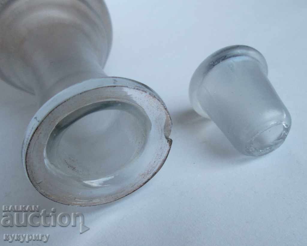 Ancient Victorian glass carafe painted with enamel - 5 Ancient Victorian glass carafe painted with enamel - 5