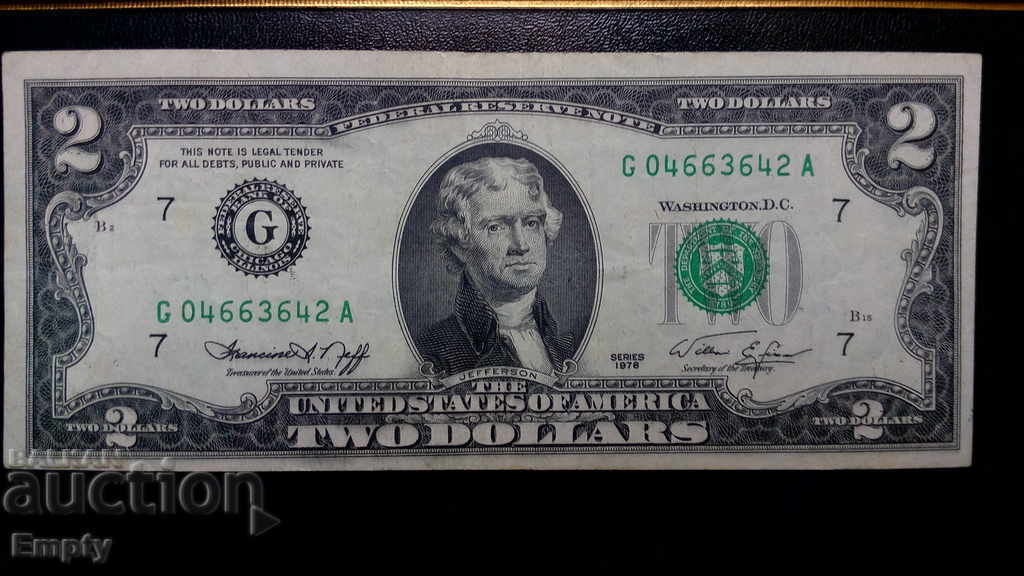 Америка  2 долара 1976 г. Chicago Illinois - 7