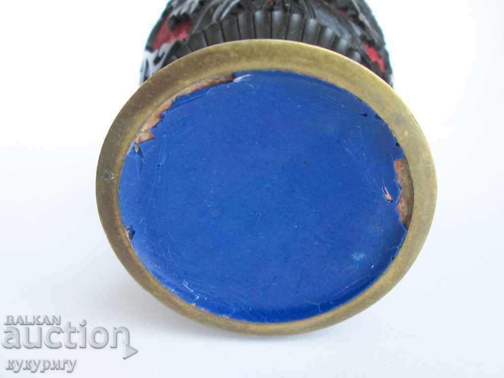 Old bronze Chinese vase with beautiful enamel engravings with price 60.00 BGN | € 30.68