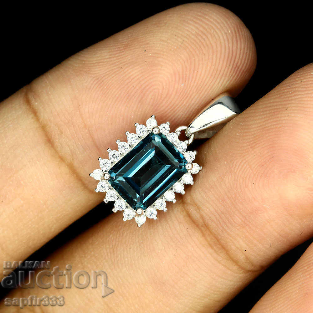 SOLD SILVER MEDALAND WITH NATURAL TOPAZ AND CYCLONS with price 147.00 BGN | € 75.16 SOLD SILVER MEDALAND WITH NATURAL TOPAZ AND CYCLONS with price 147.00 BGN | € 75.16