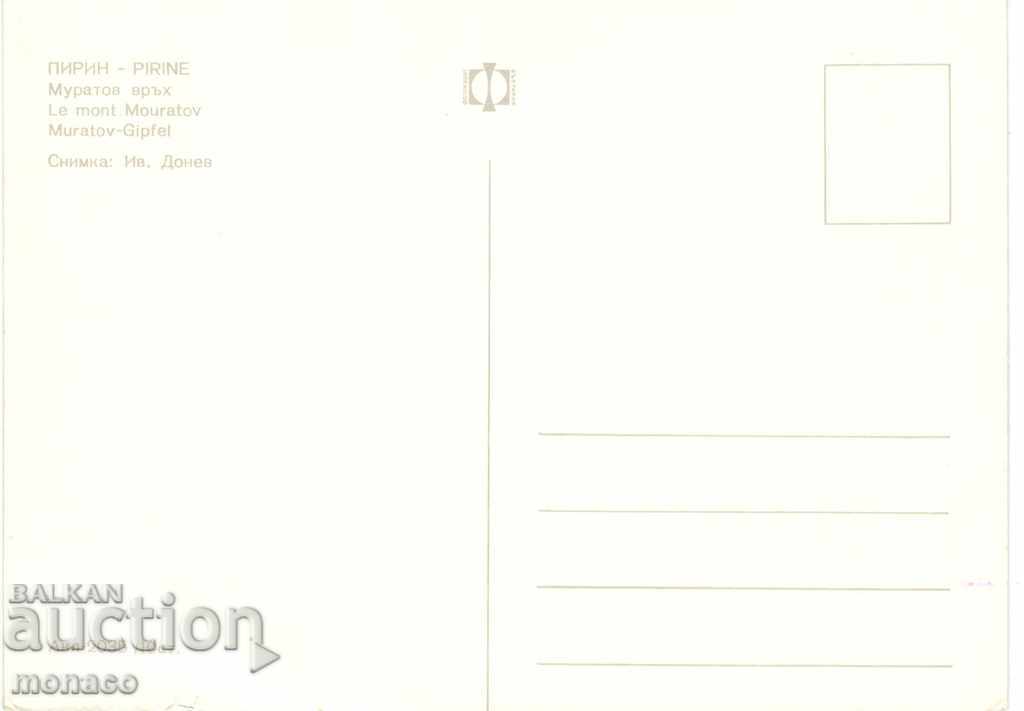 Postcard - Pirin, Muratov peak with price 0.60 BGN | € 0.31 Postcard - Pirin, Muratov peak with price 0.60 BGN | € 0.31