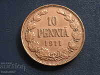 Russia (Finland) 1911 - 10 pennies