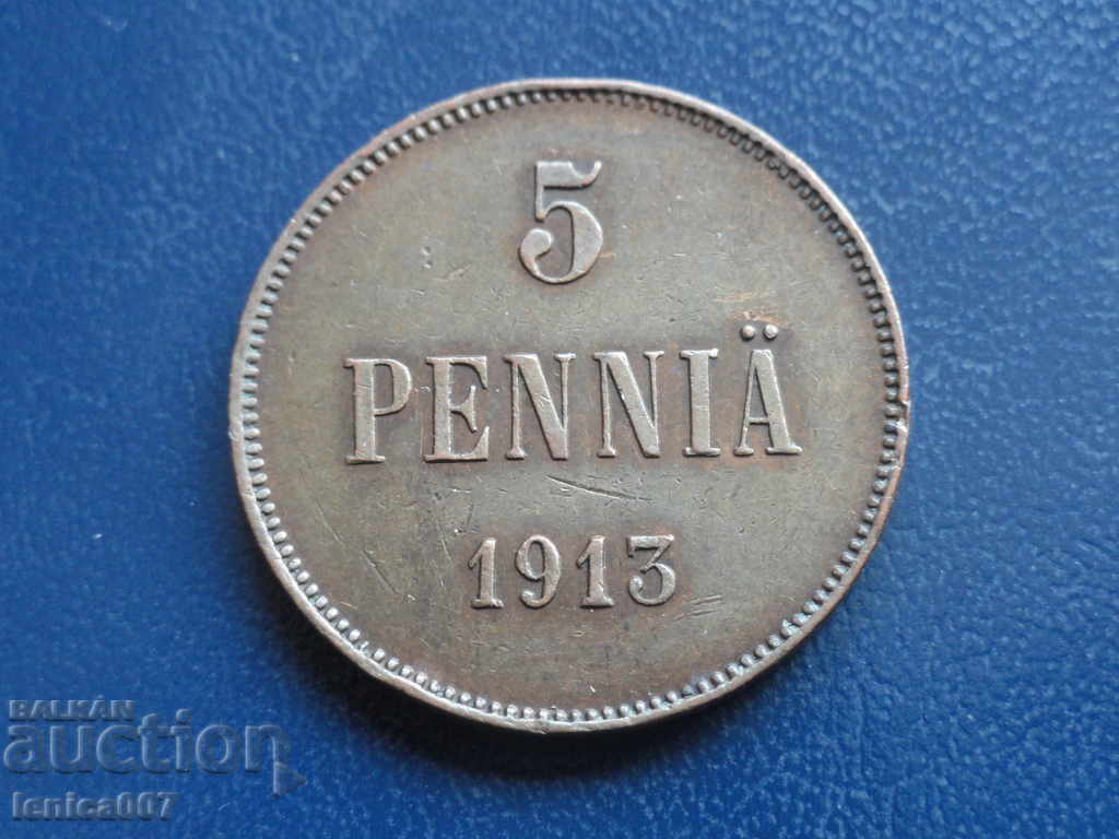 Аукцион Русия (Финландия) 1913г. - 5 пення Аукцион Русия (Финландия) 1913г. - 5 пення