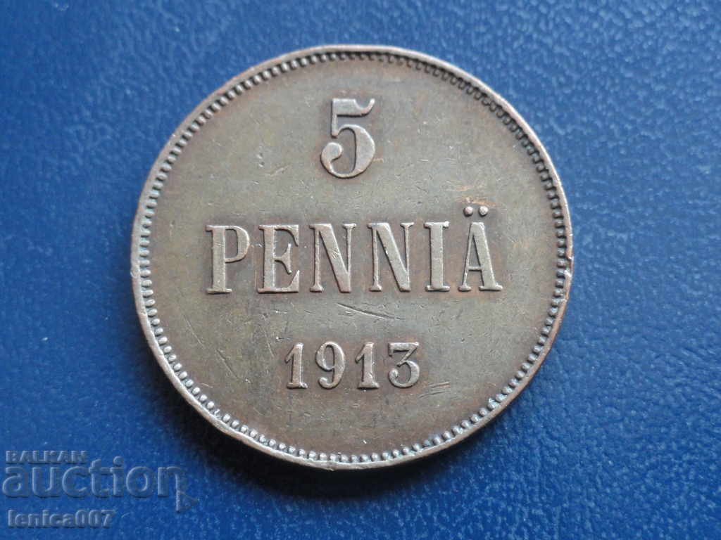Russia (Finland) 1913 - 5 pennies - 5 Russia (Finland) 1913 - 5 pennies - 5