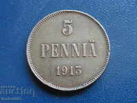 Russia (Finland) 1913 - 5 pennies