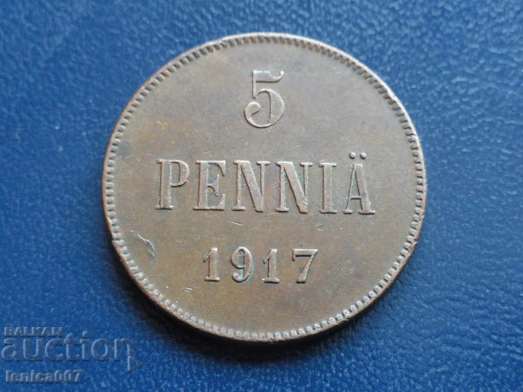 Русия (Финландия) 1917г. - 5 пення - 5 Русия (Финландия) 1917г. - 5 пення - 5