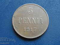 Russia (Finland) 1917 - 5 pennies