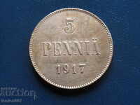 Russia (Finland) 1917 - 5 pennies (1)