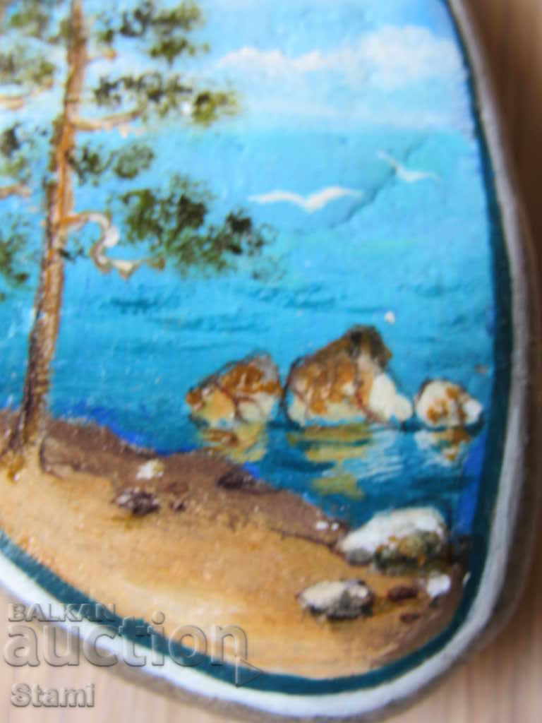 Delivery of Lake Baikal-souvenir on stone-2
