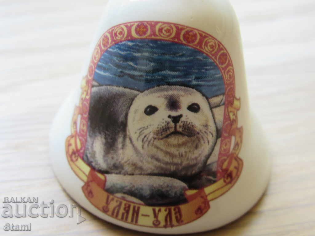 Porcelain bell-souvenir from Ulan Ude-Russia with price 8.00 BGN | € 4.09 Porcelain bell-souvenir from Ulan Ude-Russia with price 8.00 BGN | € 4.09