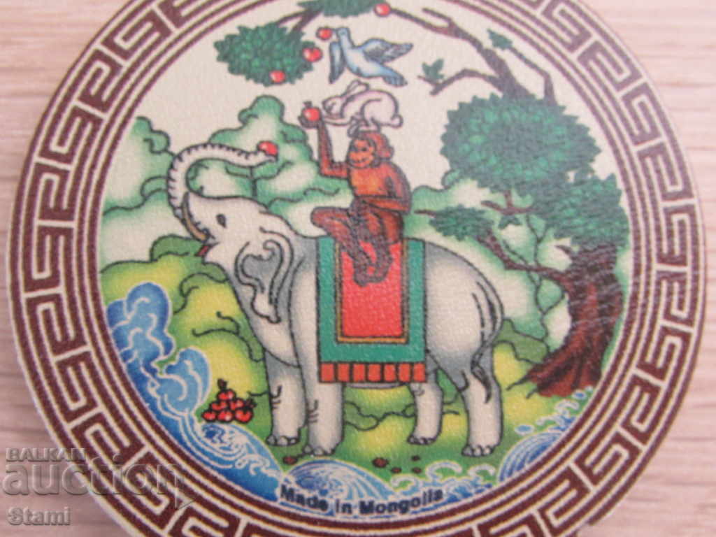 Genuine leather magnet from Mongolia-5 series - 5 Genuine leather magnet from Mongolia-5 series - 5