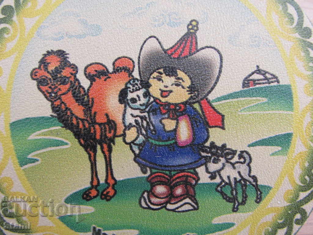 Auction Genuine leather magnet from Mongolia-series-10 Auction Genuine leather magnet from Mongolia-series-10