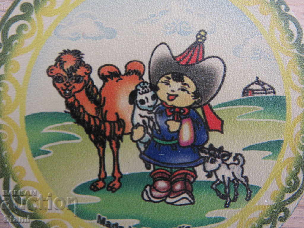 Genuine leather magnet from Mongolia-series-10 - 6 Genuine leather magnet from Mongolia-series-10 - 6