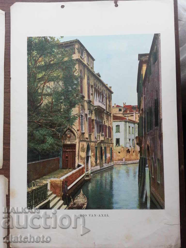 Delivery of RRR. Old album with photolithography. Venezia