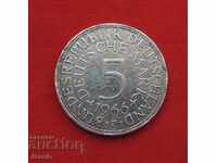 5 марки 1966 J Германия сребро