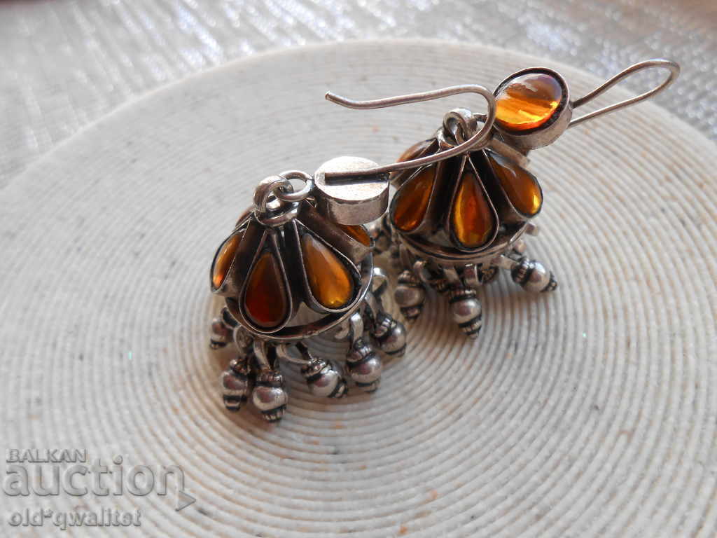 Beautiful old massive heavy attractive earrings - 5