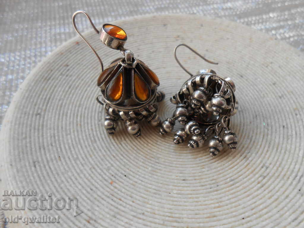 Beautiful old massive heavy attractive earrings - 6