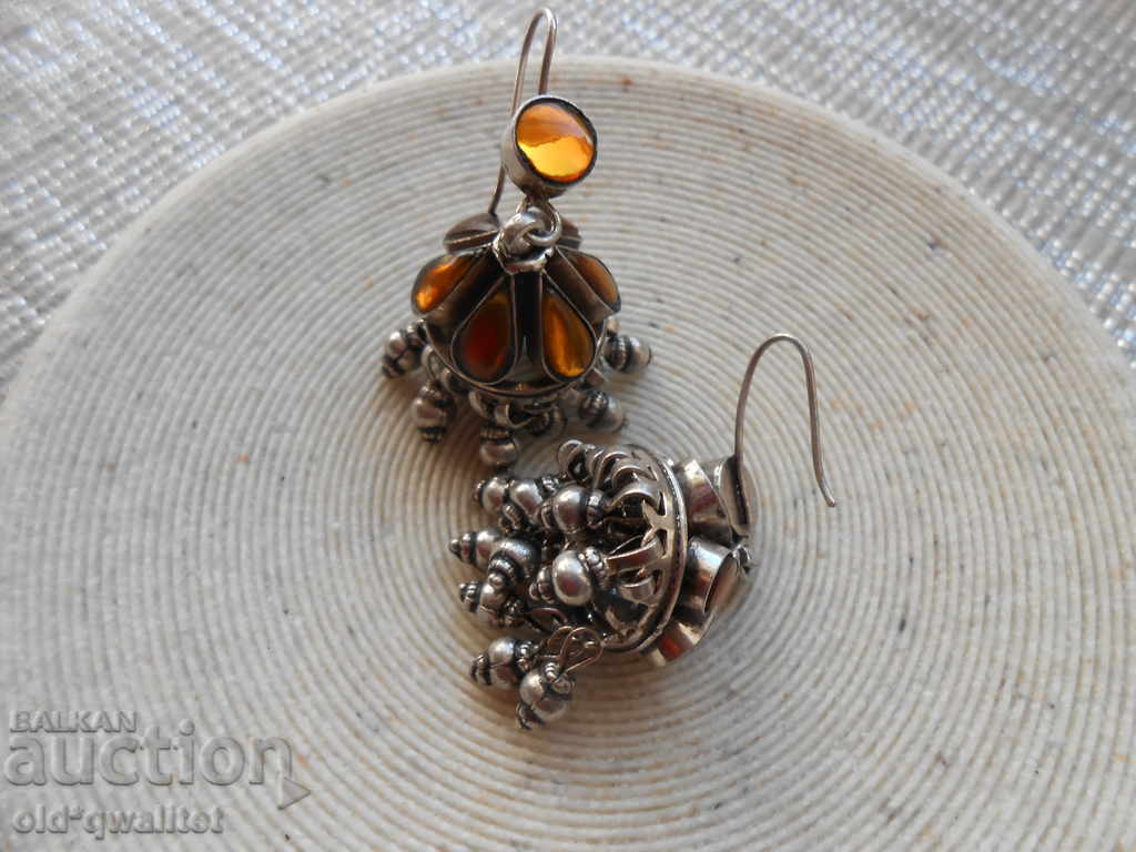 Beautiful old massive heavy attractive earrings - 7