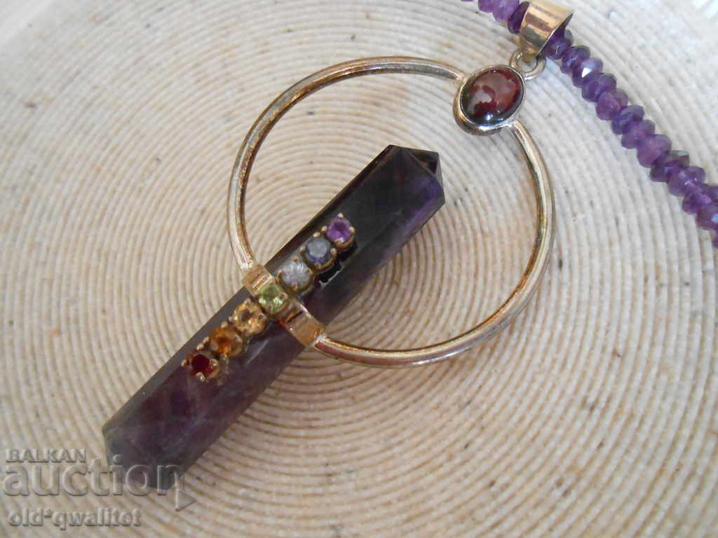 Delivery of Silver Necklace, Gerdane, Amethyst, Garnet, etc., UNIQUE Delivery of Silver Necklace, Gerdane, Amethyst, Garnet, etc., UNIQUE