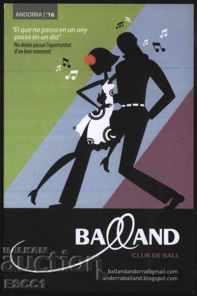 Картичка  Клуб Баландо Музика Танци 2016 от Андора
