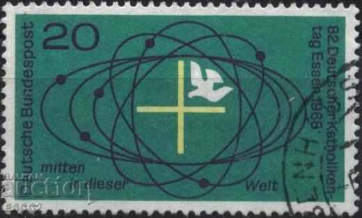 Клеймована марка  Ден на католиците  1968 от Германия
