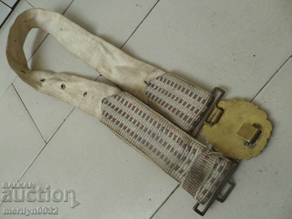 Officer's parade belt, bluff chord - 6 Officer's parade belt, bluff chord - 6