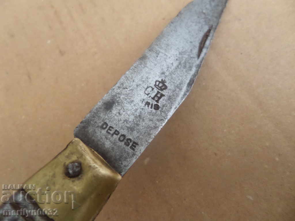 Delivery of An old knife with manufacturer's seal, knife, dagger, blade Delivery of An old knife with manufacturer's seal, knife, dagger, blade