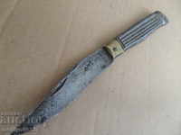 An old knife with manufacturer's seal, knife, dagger, blade