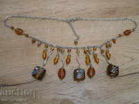 Lovely necklace from the past with glass elements