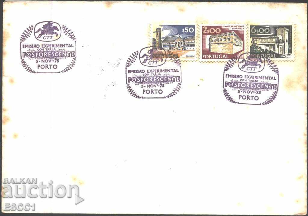 Envelope with marks Architecture and special printing 1975 Portugal