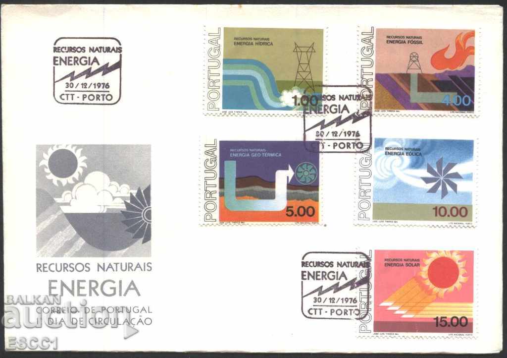 Първодневен плик Енергия 1976  от Португалия
