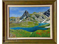 Mount Haramiyata with Lake Bliznaka, oil painting