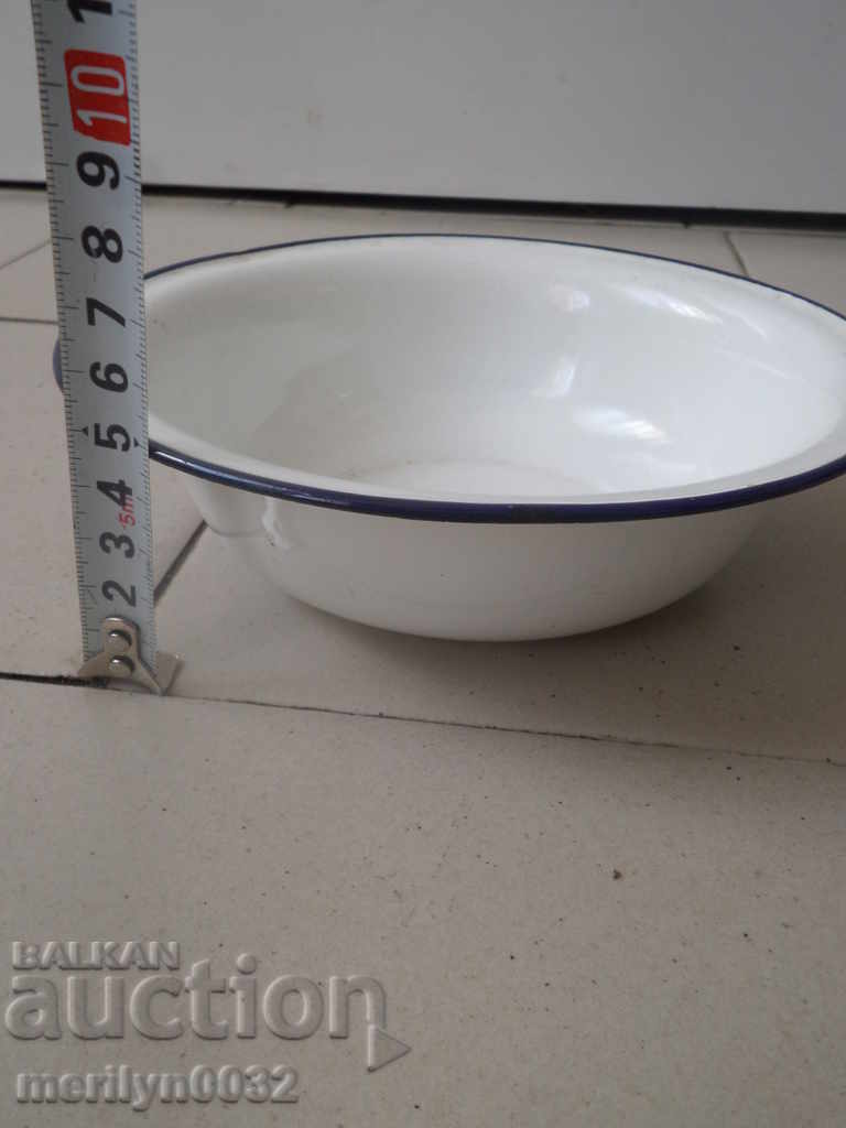 Enamel bowl, enamel bowl, basin, basin of Bulgaria - 5