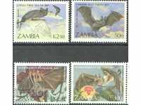 Чисти марки Фауна Прилепи 1989 от Замбия