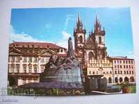 Стара пощенска картичка - Прага, Тинския храм