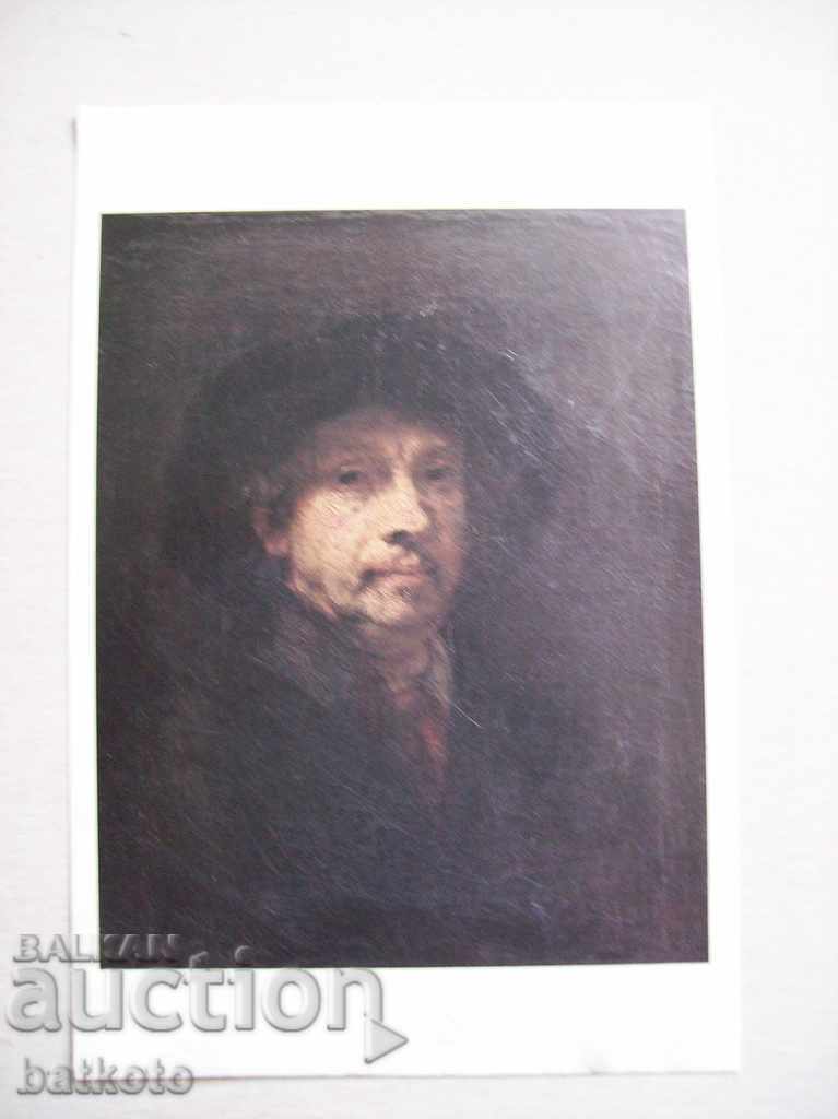 Old postcard - Rembrandt reproduction, Phirenze