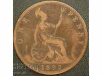 Marea Britanie Penny 1892
