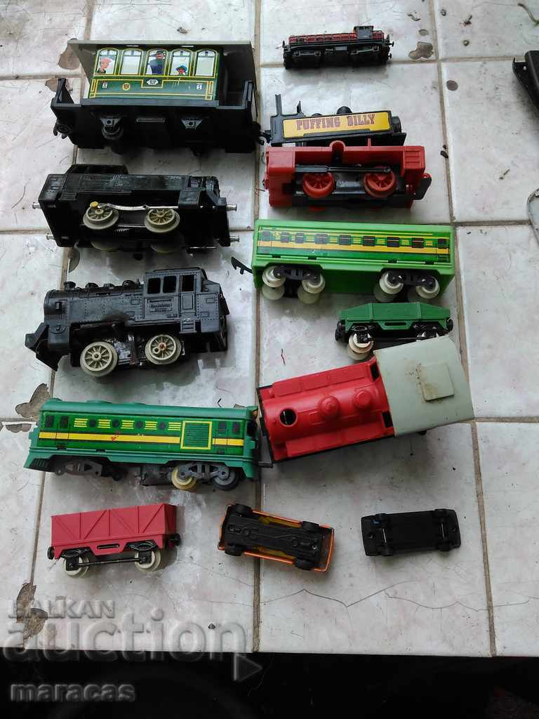 Lot of toy trains