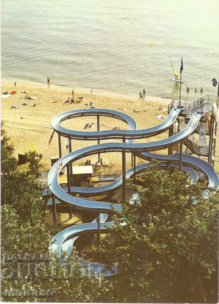 Postcard - Golden Sands, Water slide