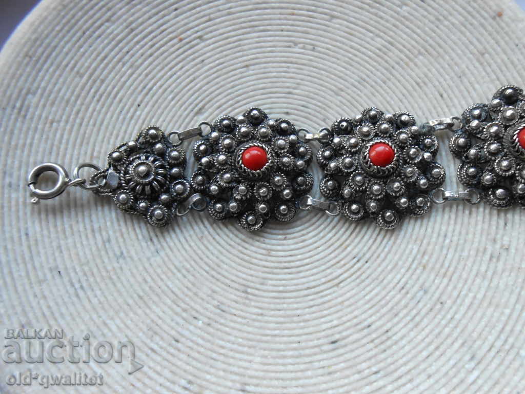 Wonderful old SILVER GRAY, Coral, Coral, filigree with price 397.00 BGN | € 202.98 Wonderful old SILVER GRAY, Coral, Coral, filigree with price 397.00 BGN | € 202.98