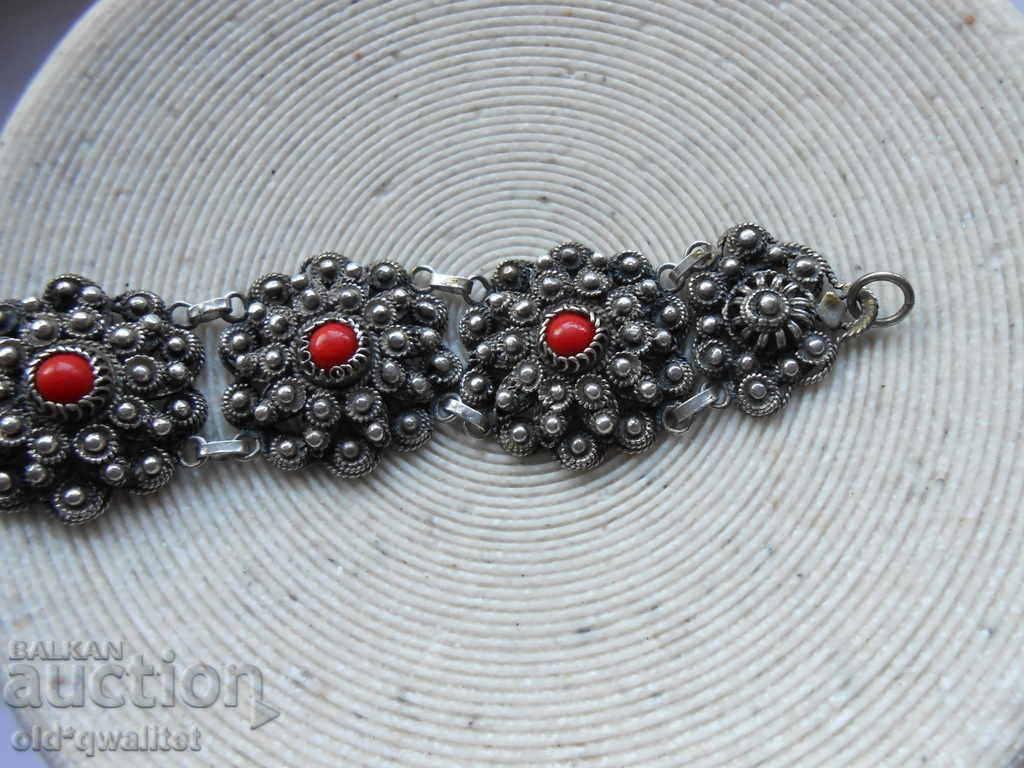 Auction Wonderful old SILVER GRAY, Coral, Coral, filigree Auction Wonderful old SILVER GRAY, Coral, Coral, filigree